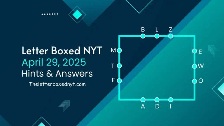 Letter Boxed Answers and Hints April 29